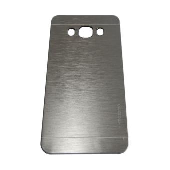Motomo Hardcase For Samsung Galaxy J2 Prime Rubber Polycarbonat +Metal Hardcase Hard Back Case  Hard Back Cover  Metal AllumuniumCase  Casing HP  Casing Handphone - Silver
