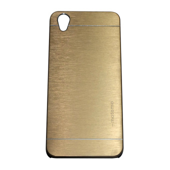 Gambar Motomo Oppo Neo 9   A37 Metal Back Cover   Metal Hardcase  Hardcase Backcase   Metal Case   Gold