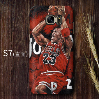 Gambar NBA S7edge S7 S8 matte layar melengkung lurus handphone shell pelindung lengan
