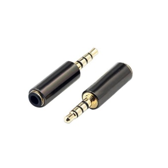 Gambar New 3.5mm 1 8 Male Plug 4 Pole TRRS To 3.5mm Female Jack AudioAdapter Connector   intl