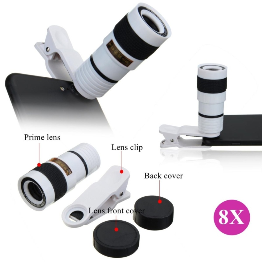 Gambar New 8X Zoom Optical Lens Telescope Universal Clip For Camera Mobile Cell Phone   intl