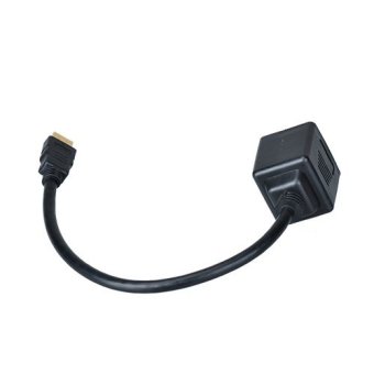 Gambar New HDMI Splitter 1 Input 2 Output Amplifier Switch Box Hub 1x2HDTV 1080p