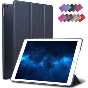 Gambar New iPad 9.7 2017 Case, Metallic Navy Blue Slim Fit Smart RubberCoated Case Non Slip Surface Cover Light Weight Auto Wake Sleep ForApple iPad 9.7 inch 2017 Model A1822 A1823 Retina Display   intl