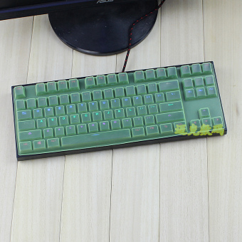 Gambar Nol mekanik keyboard desktop yang film pelindung penutup debu set m