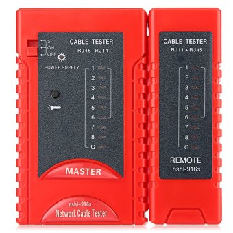 Jual NSHL 916S Network Cable Tester RJ45 RJ11 CAT5 UTP LAN Networking
Tool (Red) intl Online Terbaru