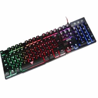 Gambar NYK K 02 Fullsize Rainbow LED Gaming Keyboard   Hitam