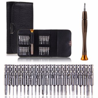 Obeng Reparasi Torx Set 25 in 1 Untuk iPhone 4/5/6/6 Plus dan Gadget Komputer Stainless Steel Anti Karat- Hitam