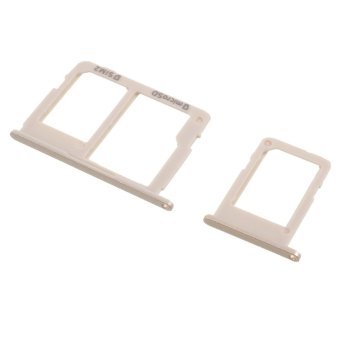 Gambar OEM SIM1 + SIM2 Micro SD Card Tray Slots for Samsung Galaxy J5 Prime J7 Prime   Gold   intl