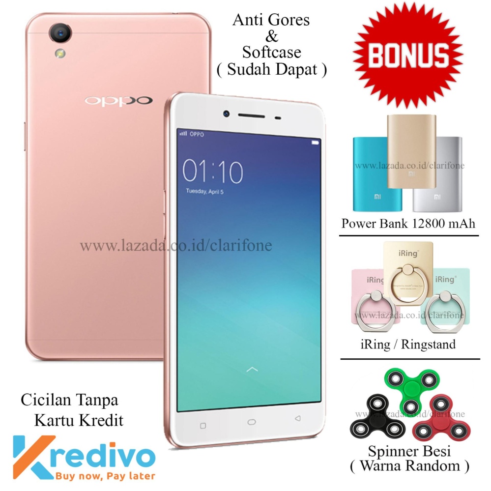Oppo A37 - 16GB - Layar 5 inch - Jaringan 4G - Rose Gold