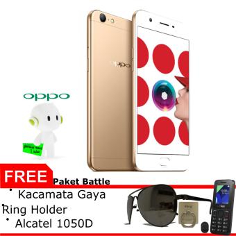 OPPO A57 - 32 GB - Gold + Free Paket Accessories (3 Item)  