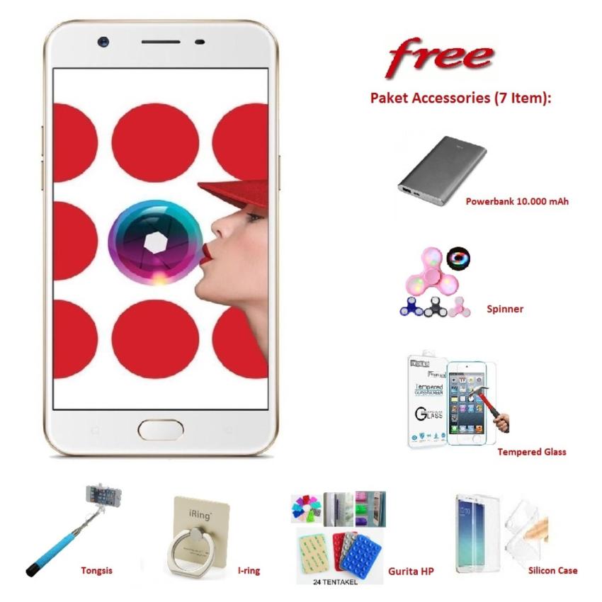 image:                  OPPO A57 [3/32GB] + Free 7 Item Accessories                              
