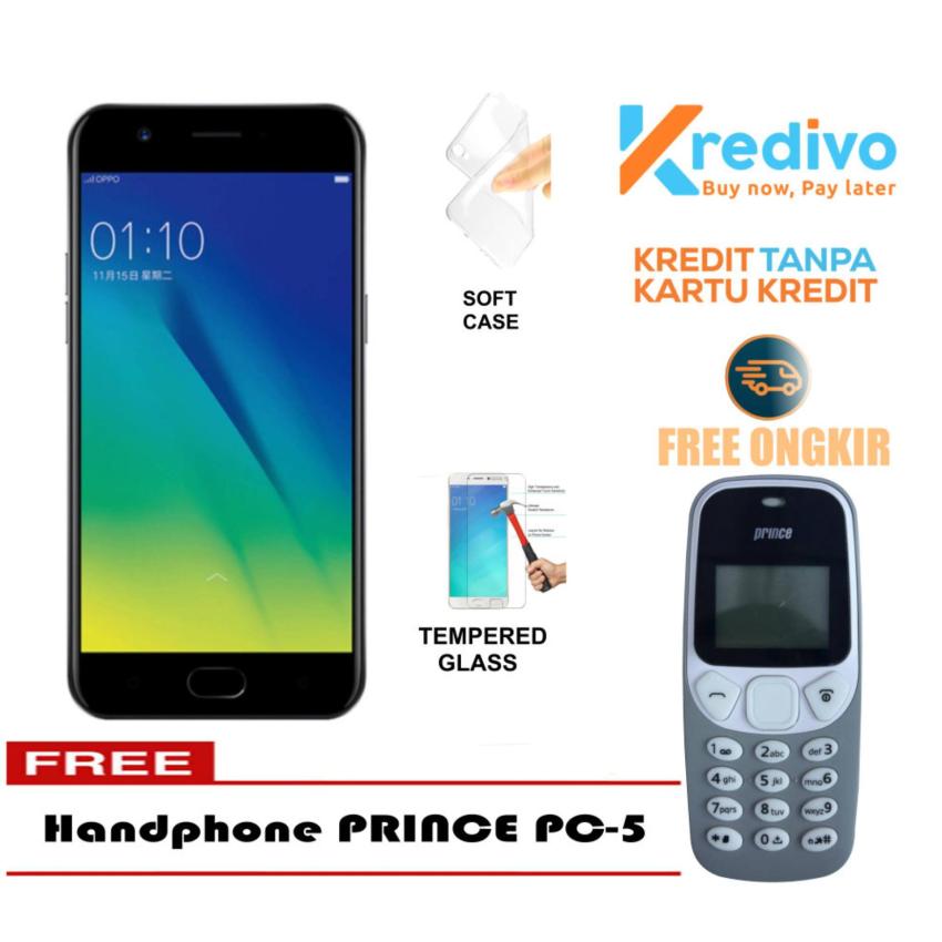 image:                  OPPO A57 RAM 3/ROM 32 - Black Free Handphone Prince PC-5 & Bisa Kredit                              