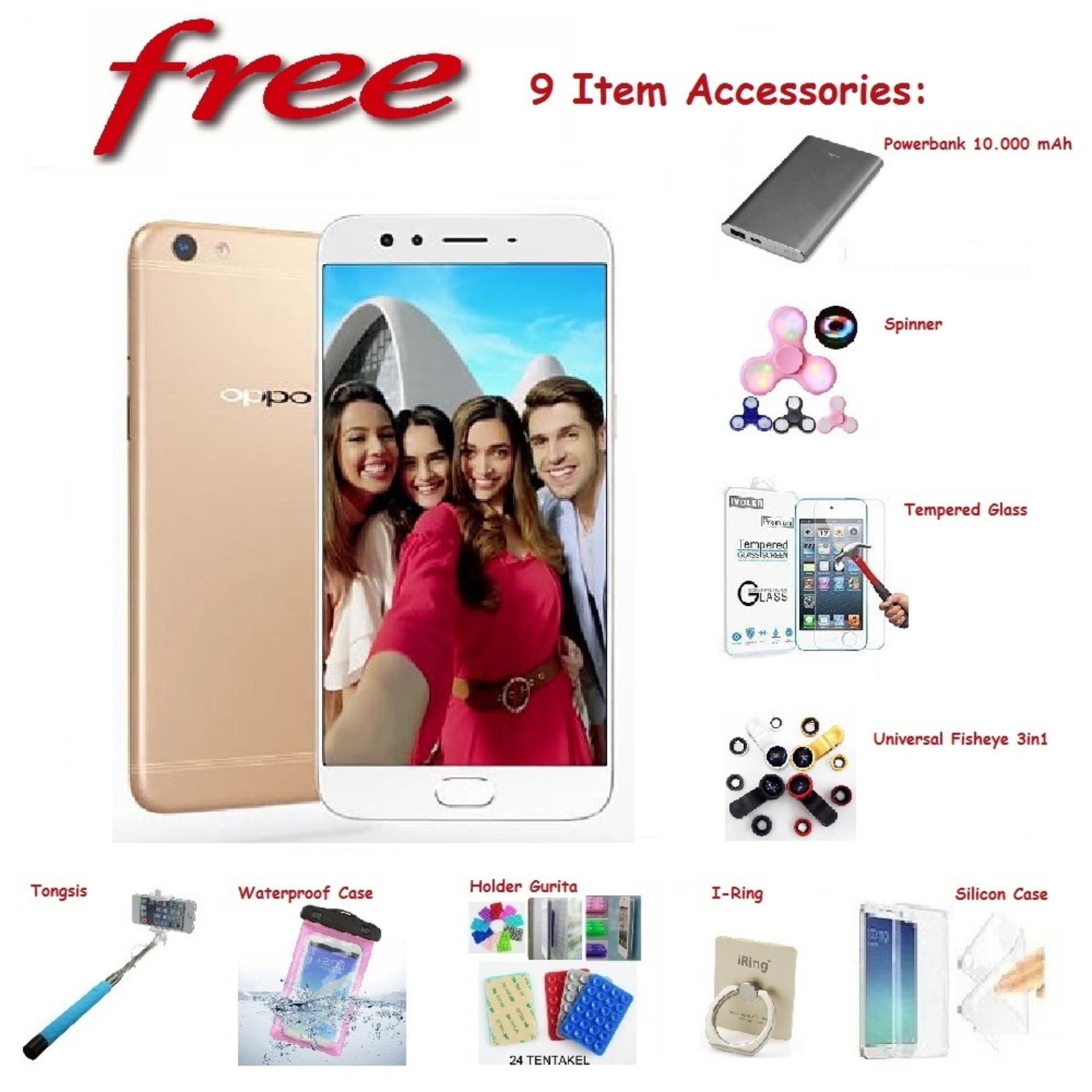 OPPO F3 Plus [4/64GB] + Free 9 Item Accessories
