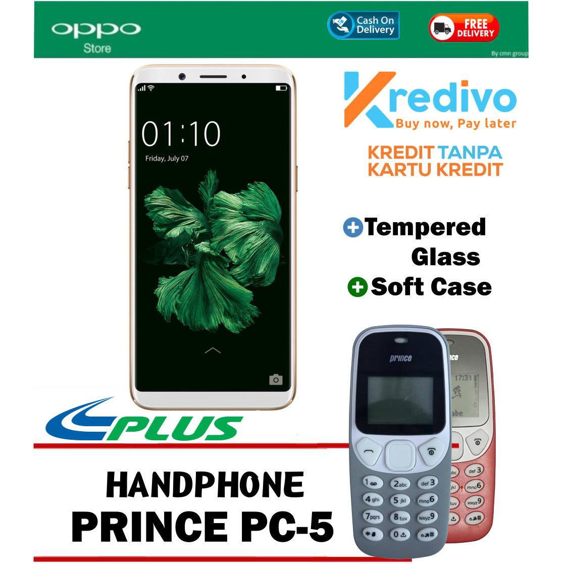 Oppo F5 4 GB / 32 GB - Gold Plus Handphone Prince PC-5 Cash Dan Kredit