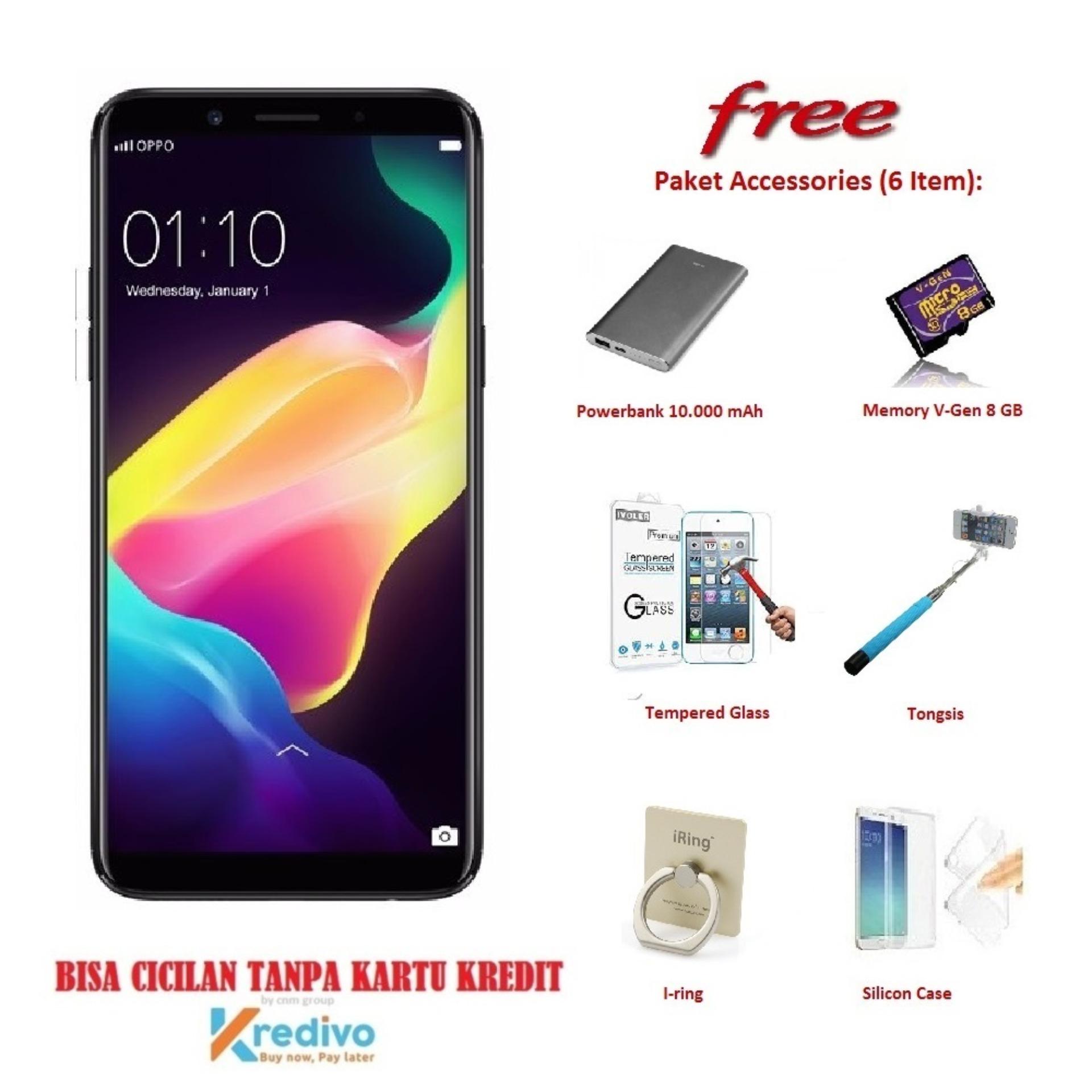 OPPO F5 6GB - ROM 64GB, RAM 6GB + Free 6 Item Accessoris
