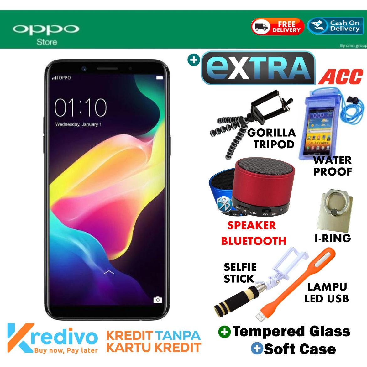 Oppo F5 Smartphone - Black [4GB/32GB] Plus Extra Accecories Menarik Cash Dan Kredit
