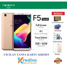 Oppo F5 Youth Ram 3GB/32GB - Cicilan Tanpa Kartu Kredit - Bonus 4 Items