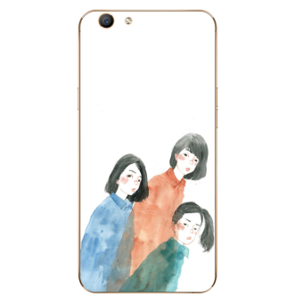 Gambar Oppoa59s a37 kepribadian yang dilukis dengan tangan gadis lanyard soft shell
