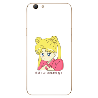Gambar Oppoa59s a37m lucu animasi kartun teks foto telepon shell soft cover