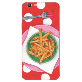 Gambar Oppof1s f1 a57 gadis kue roti goreng kentang goreng telepon shell soft cover