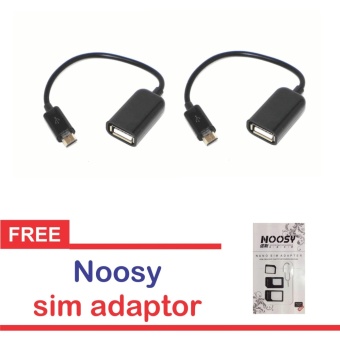 OTG Cable Connect Kit Android 2 Pcs + Gratis Noosy Sim Adaptor 1 Pcs  