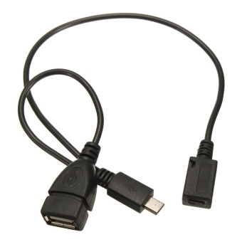 Gambar OTG Host Power Splitter Micro USB Male to USB A Female   MicroUSB Female Cables   intl