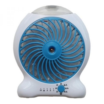 Gambar OUDU Portable Water Misting Fan With Built in Rechargeable (Blue)  intl