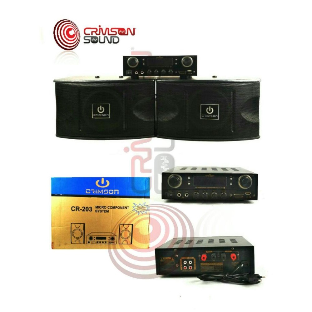 Paket Karaoke Sound Crimson CR 203 FREE MICROPHONE With Ampli AV-203
