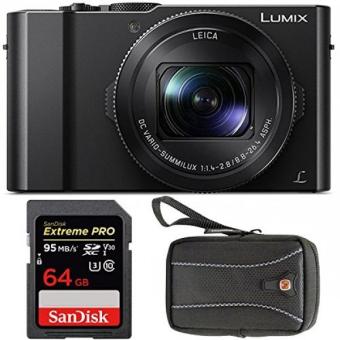 Panasonic LUMIX DMC-LX10K Digitral Camera w/ 64GB SD Card & Case  