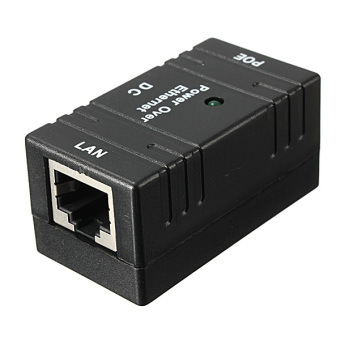 Gambar Passive Splitter Over Ethernet Adapter for IP Camera LAN Network AP (Black)