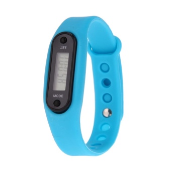 Gambar Pedometer Fitness Tracker Bracelet Step Counter with SiliconeWatchband(Blue)   intl