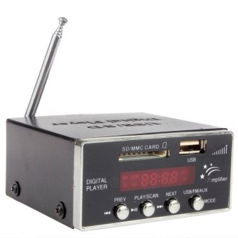 Gambar Penguat Tenaga MP3 pemutar audio pembaca 4 elektronik tombol dukungan USB SD MMC kartu dengan remote