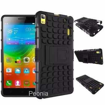 Peonia Kickstand Robotic Case For Lenovo A7000 / A7000 Special Edition - Hitam + Tempered Glass Pebruari 2019 - 3 Peonia Kickstand Robotic Case for Lenovo a7000 / a7000 Special Edition - Hitam + Tempered Glass - 3