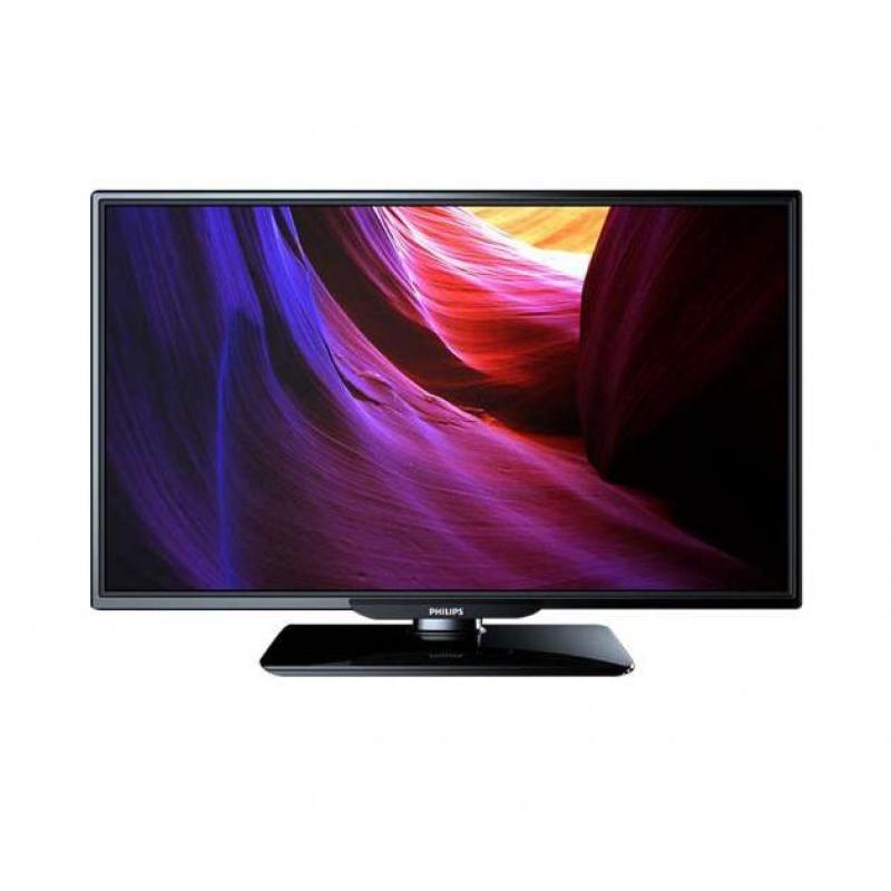 Philips Slim LED TV 24PHA4100S 2in1 TV or PC in VGA - 24inch - Hitam - Khusus Area JABODETABEK