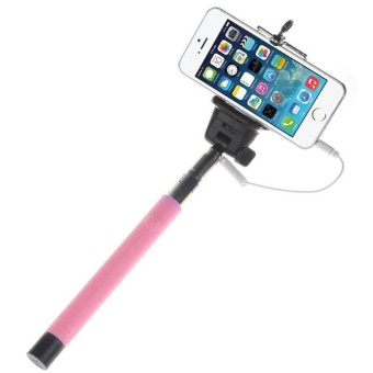 Gambar Pink Extendable Handheld Self portrait Tripod Monopod For IOSAndroid   intl