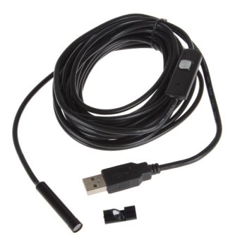 Gambar Portable 5m Cable 7mm Camera 6 LEDs Mini USB Endoscope (Black)  intl