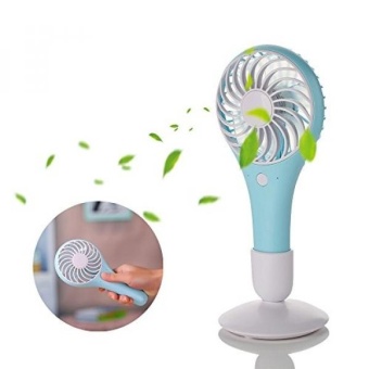 Gambar Portable Handheld Mini USB Fan Rechargeable Powered Cooling QuietFan Blower On the Go for Desk Home Office and Travel Trip   intl