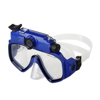 Portable HD Camera Underwater Sport Camera Diving Mask CameraSportDV Camcorder AVI Video Tempered Glass Lenses Blue - intl  