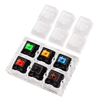 Gambar Portable Mechanical Keyboard Tester Set Acrylic Keycaps 6 Axis Frame Accessories Test Kit for Cherry MX   intl