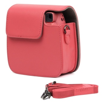 Gambar Portable Protective Case Accessory Cover PU Leather StorageBagwithRemovable Shoulder Strap for Fujifilm Instax Mini 9InstantCamerasPink   intl