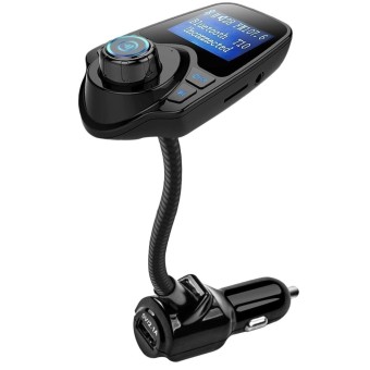 Gambar powercreat Bluetooth Car MP3 Player FM Transmitter With USB ChargerAnd Aux Cord (Black)   intl