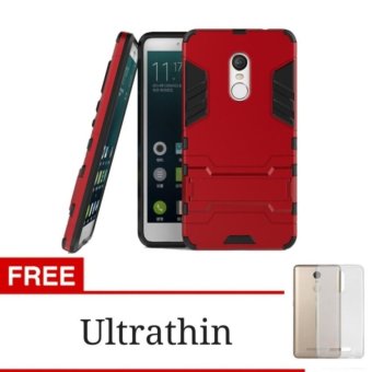 Gambar ProCase Kickstand Hybrid Armor Iron Man PC+TPU Back Cover Case forXiaomi Redmi Note 4X   Merah + Gratis Ultrathin