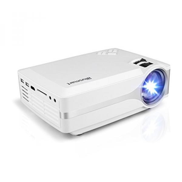 Projector, Blusmart LED-9400 Mini Portable Home Video Projector 220 LUX Peak Brightness180 TV Projector Support 1080P Full HD for TV Movie Game Home Entertainment with PC AV/HDMI/VGA Input - intl