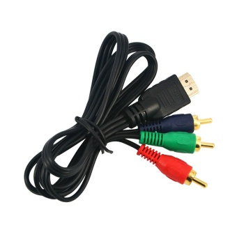 Gambar Promotion !! 1080p HDMI To 3 RCA Cable 1M 3 Ft Video Audio HDMI VGAAV Component Cord Line Convert Adapter for HDTV High Quality   intl