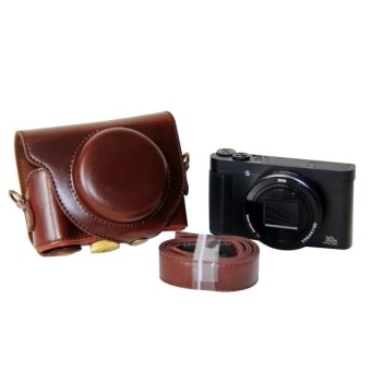 Gambar Protective PU Leather Camera Case Bag Cover with Shoulder StrapforSony HX90 (Camera Not Included) Coffee   intl