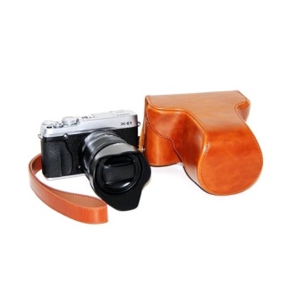 Gambar PU Leather Camera Case Bag Cover for Fujifilm X E1 X E2 Brown  intl