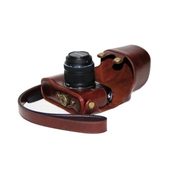 Gambar PU Leather Camera Case Bag Cover Tripod Design with ShoulderStrapfor Olympus EP5 Coffee (Camera Not Included)   intl