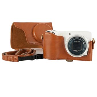 Gambar PU Leather Detachable Case Cover Bag for Samsung Galaxy CameraEK GC100 with Strap Brown