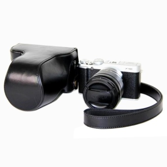 Gambar PU Leather Half Camera Case Bag Cover Base for Fujifilm XM1 XA1XA2(Black)   intl