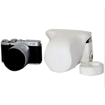 Gambar PU Leather Half Camera Case Bag Cover Base for Fujifilm XM1XA1XA2(White)   intl